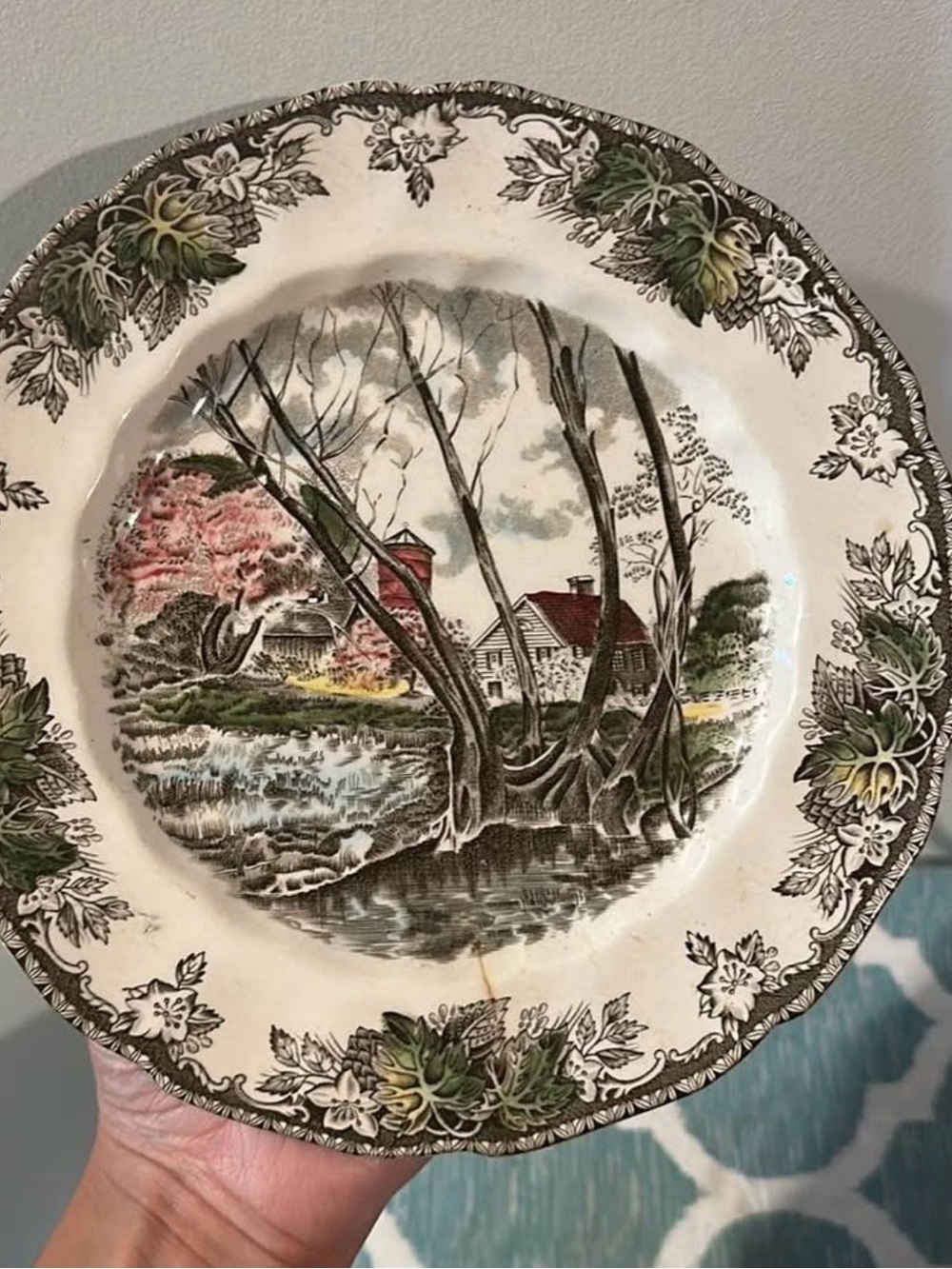 The Johnson Brothers "Willow by the Brook" plate